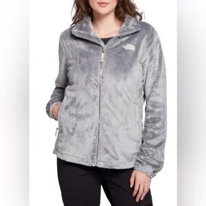 The North Face Women’s Osito Gray Soft Furry Fleece Jacket Lightweight Size M